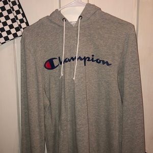 Champion grey sweatshirt hoodie
